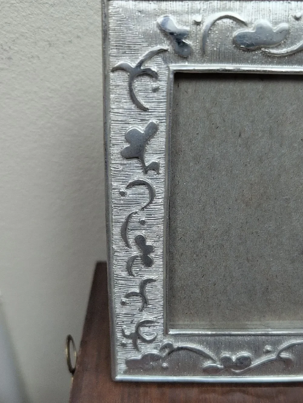 Vintage Burnes of Boston Silver Decorative Photo Frame - Elegant Floral Design